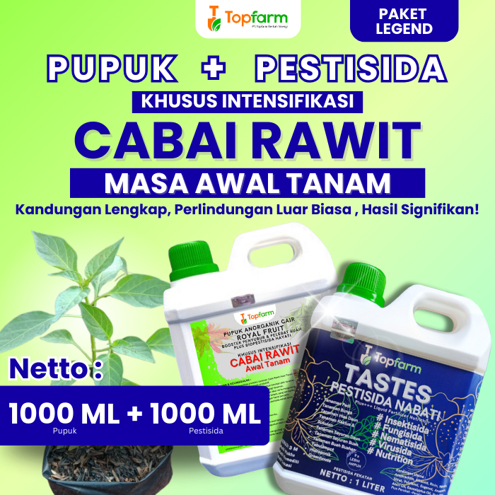 Pupuk Topfarm / Pupuk Cabe Awal Tanam Terbaik / Pupuk Pertumbuhan Cabe Rawit / Pupuk Awal Tanam Cabe