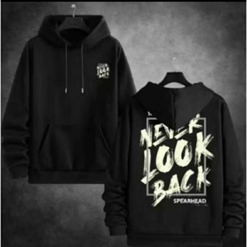 Sweater hoodie pria wanita distro gambar depan belakang