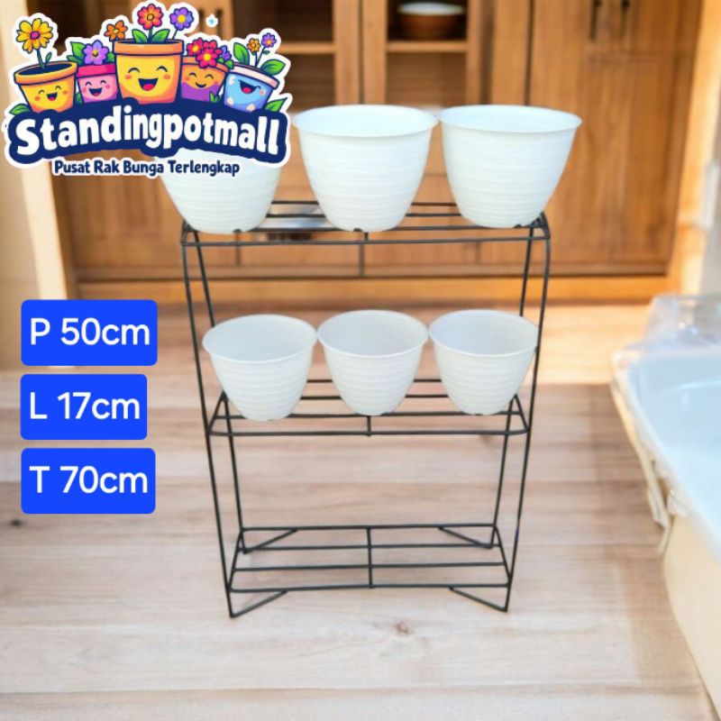 standing pot bunga aesthetic ruang tamu rak bunga sudut ruang tamu