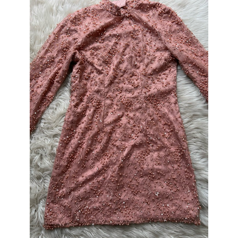 baju kebaya payet mutiara  warna salem