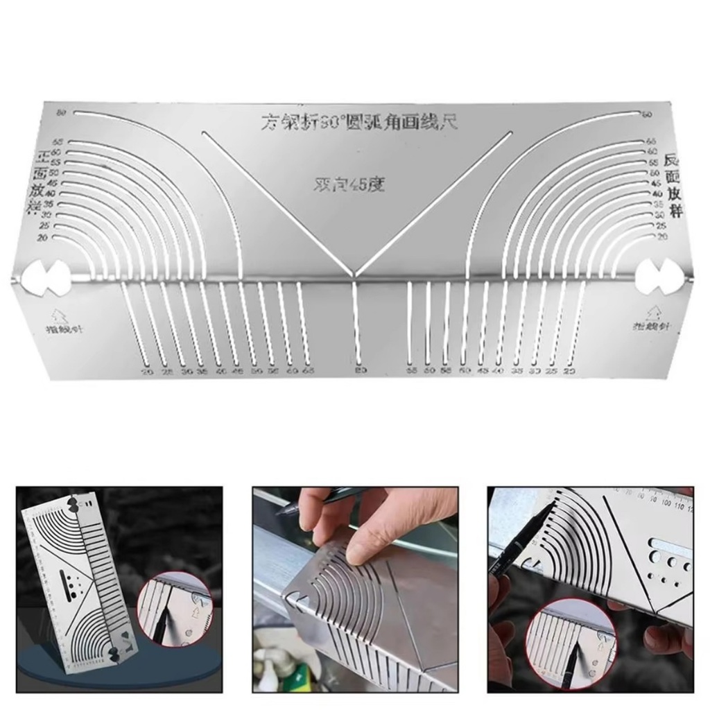 

Penggaris siku 3D Square Penggaris 90 Derajad Multifunctional Marking Ruler Woodworking Drawing Tool [S/M]