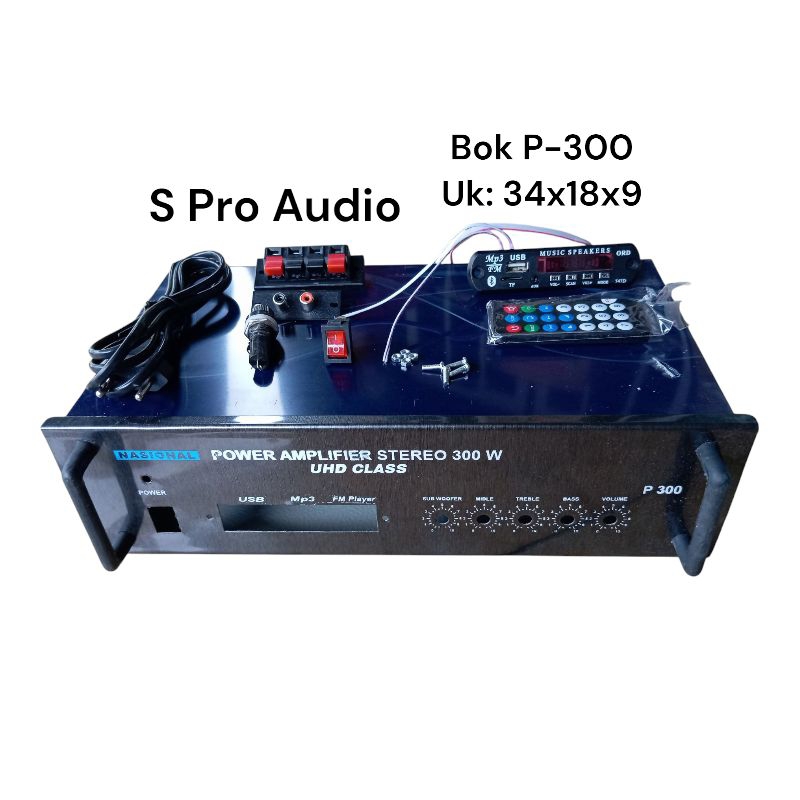 Paket Lengkap Bok Power Amplifier P300 Usb Plus Mp3