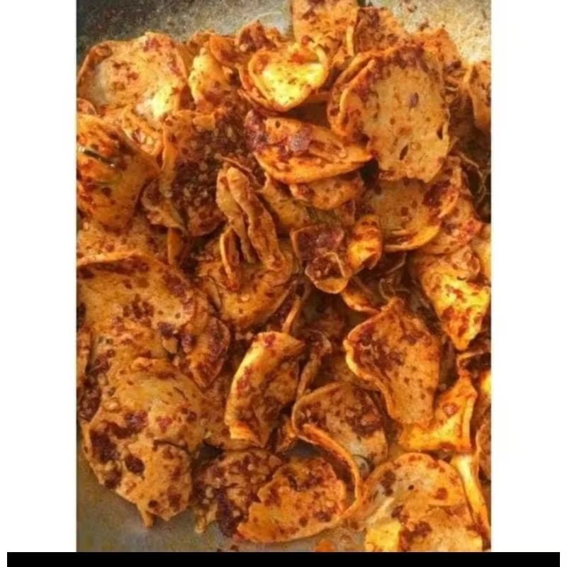 

Basreng bulat/pipih pedas 500 grm