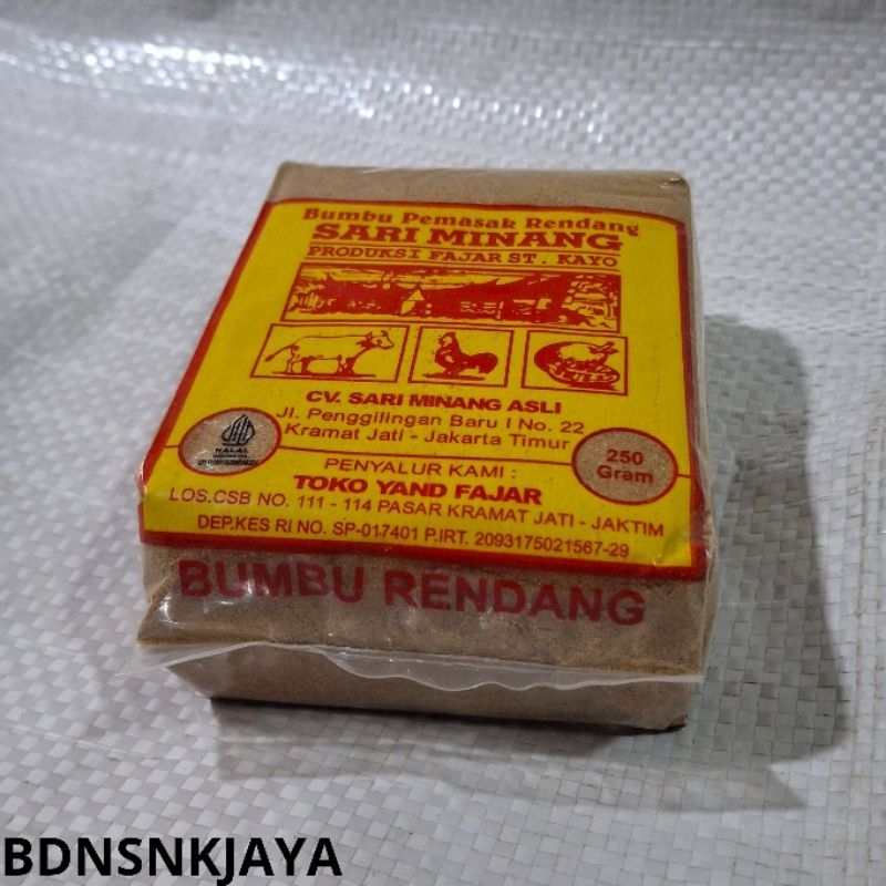 

SARI MINANG ASLI bumbu pemasak rendang 250gram