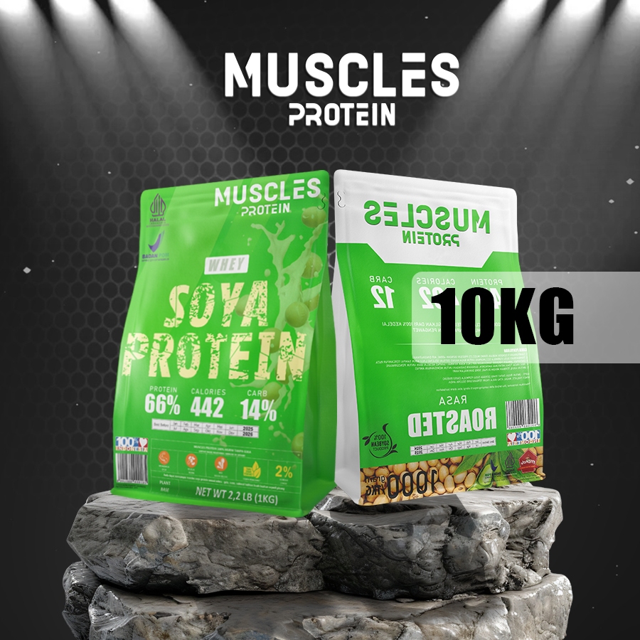 10 Kg Muscles protein kedelai bubuk asli tinggi protein