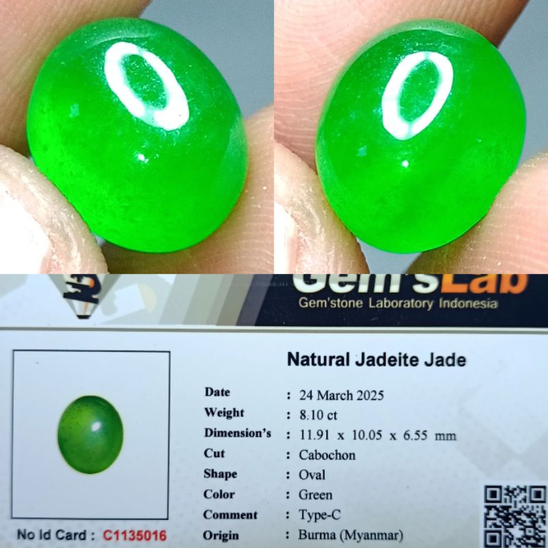 NATURAL JADEITE JADE GIOK BURMA