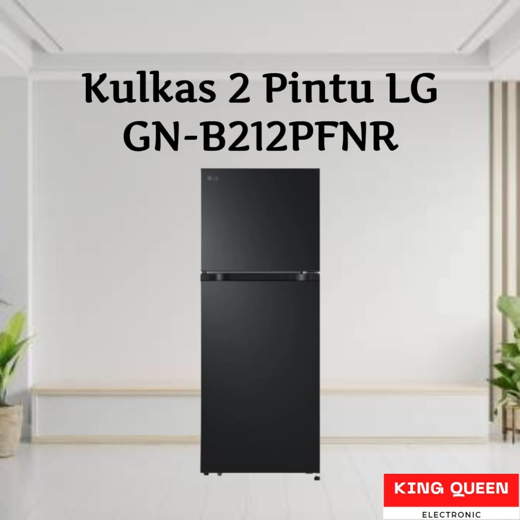 Kulkas 2 Pintu LG 235L / 217L GN-B212PFNR ( Hitam )