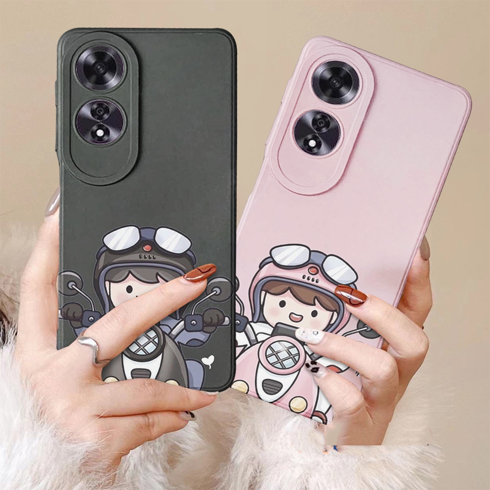 CASE HP UNTUK OPPO A60 A57 A5S A7 A12 A77S A96 A55 4G KEREN DAN LUCU MOTIF COUPLE SOFTCASE SILICONE 