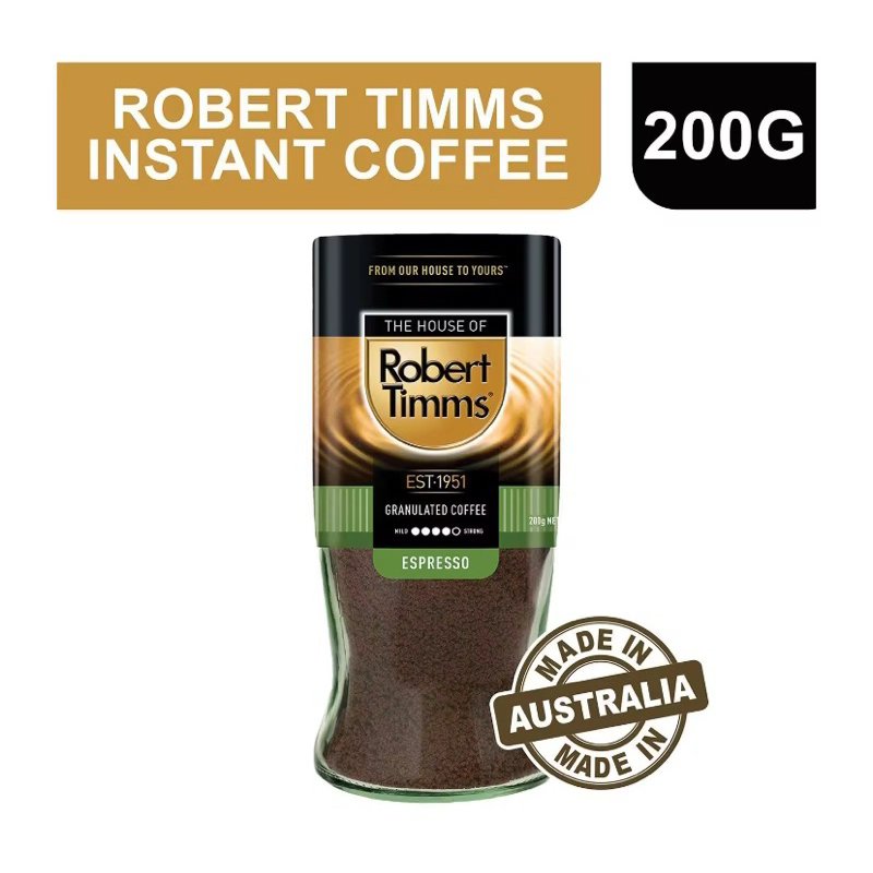 

Robert Timms Instant Soluble Coffee Espresso Dark Roast 200gr