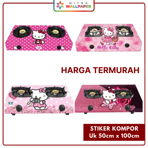 Stiker Kompor 2 Tungku Motif Hello Kitty Stiker Kompor Gas 2 Tungku Rinnai Anti Minyak Dan Panas