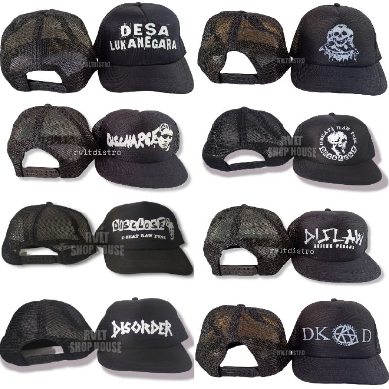 Topi Trucker Jaring Band Punk / Topi Punk / Topi Distro Katalog 2