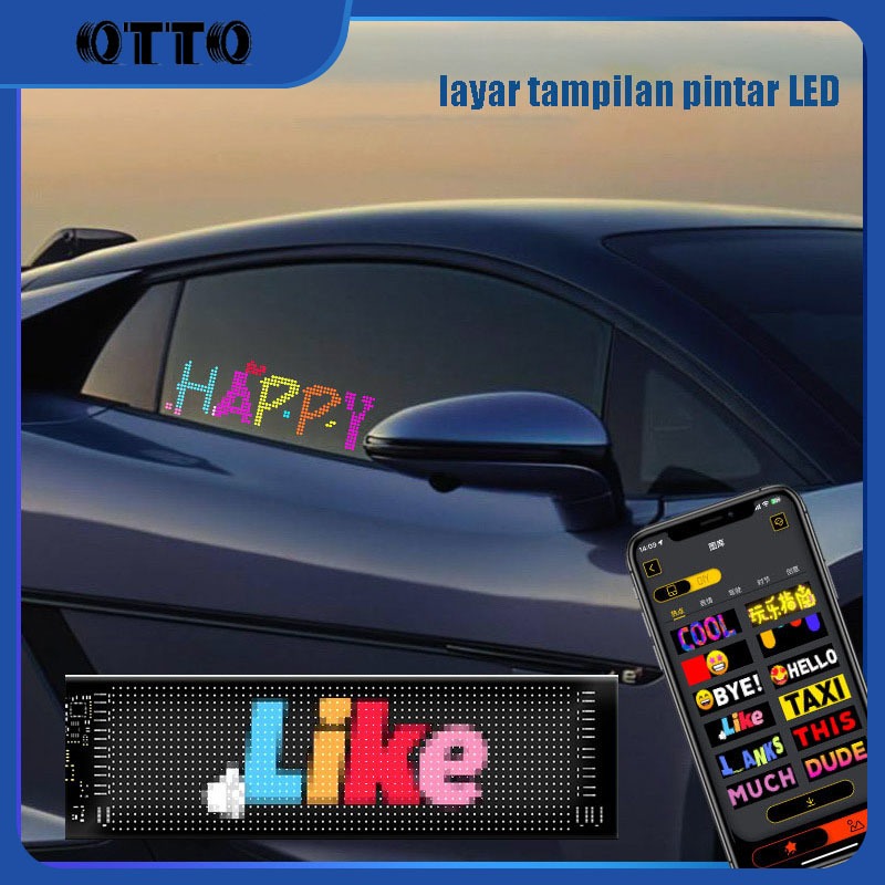 Layar Tampilan Pintar LED / Layar LED Lunak Pintar Mini Signboard Warna Anti Air LED Strip Hias Mobi