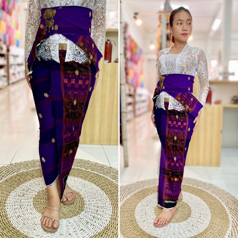 Kamen Endek Dobol/Endek Dobol Tretes Mas/Kamen Endek Dobol Set Selendang/Kamen Endek Dobol Tretes Ma