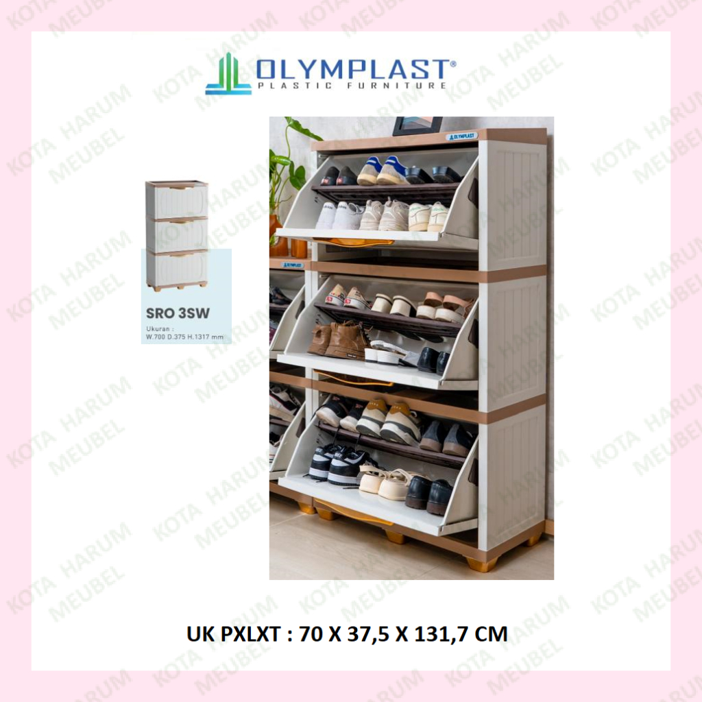 lemari sepatu plastik olymplast SRO 3SW SRO 3 SW SRO3SW murah bandung lemari sepatu plastik rak sepa