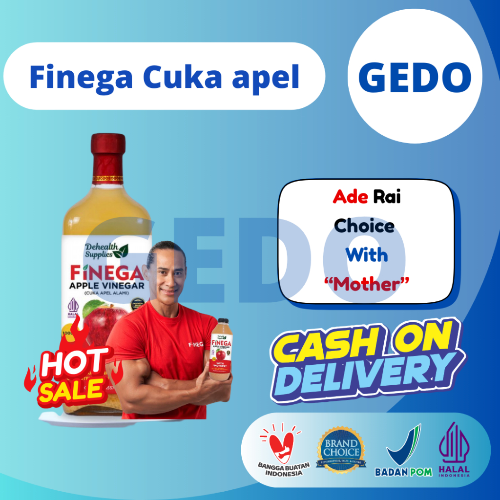

Cuka Apel Nanas Lemon Finega by Ade Rai Vinega with 1 Liter 500ml 250ml 1000ml Apple Cider Vinegar with mother Vinega Asli Original Dehealth Supplies
