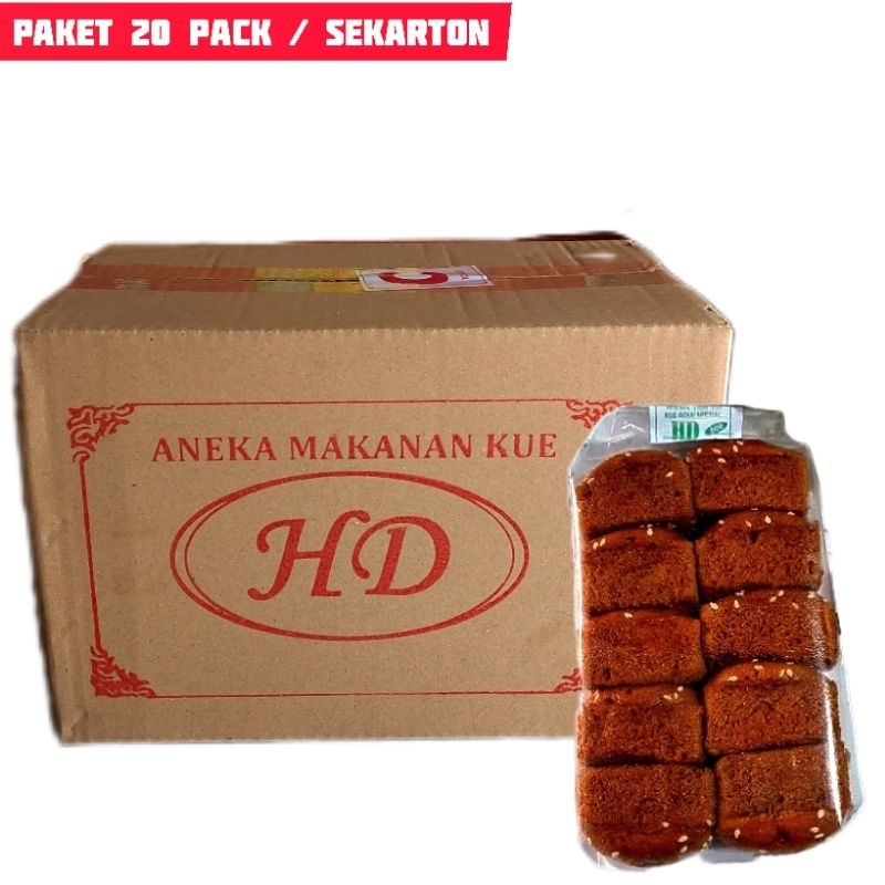 

Paket 20 Pack Kue Bolu Gambang Wijen Hd Manis Lembut Khas Canilan Jadul Kartonan Grosir
