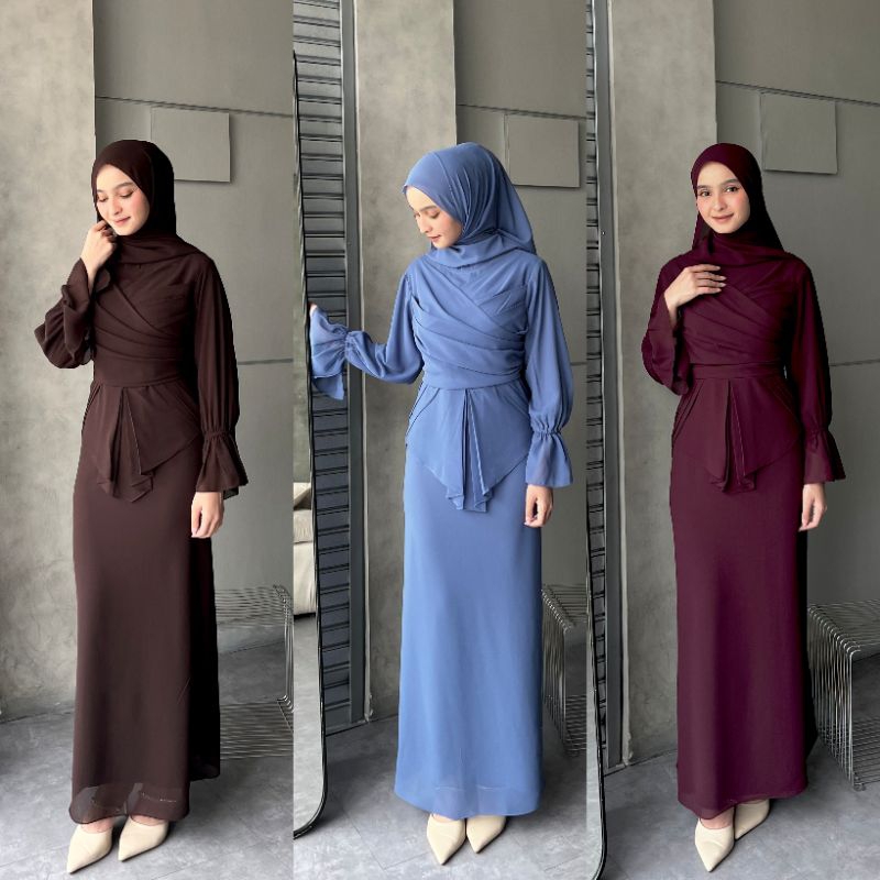 Gamkid Idul Fitri Gamis Wanita Gamus Pesta Kondangan Sari Buju Muslim Cewek Dres Kekinian Termurah G