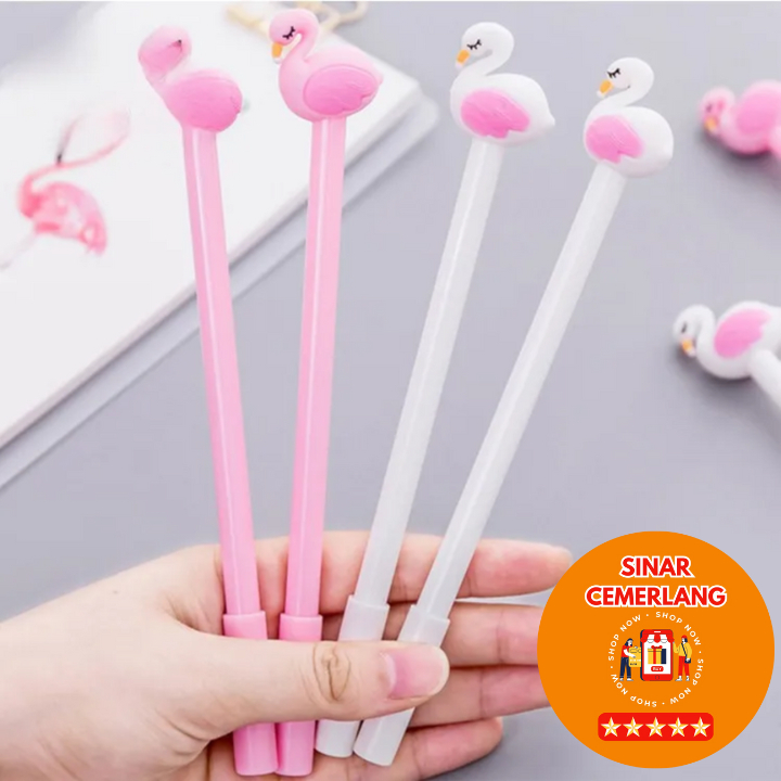 

SC Pena Karakter FLAMINGO Motif Lucu Black Ink Gel Pulpen Gel Bolpen Alat Tulis Karakter Perlengkapan Sekolah Kantor