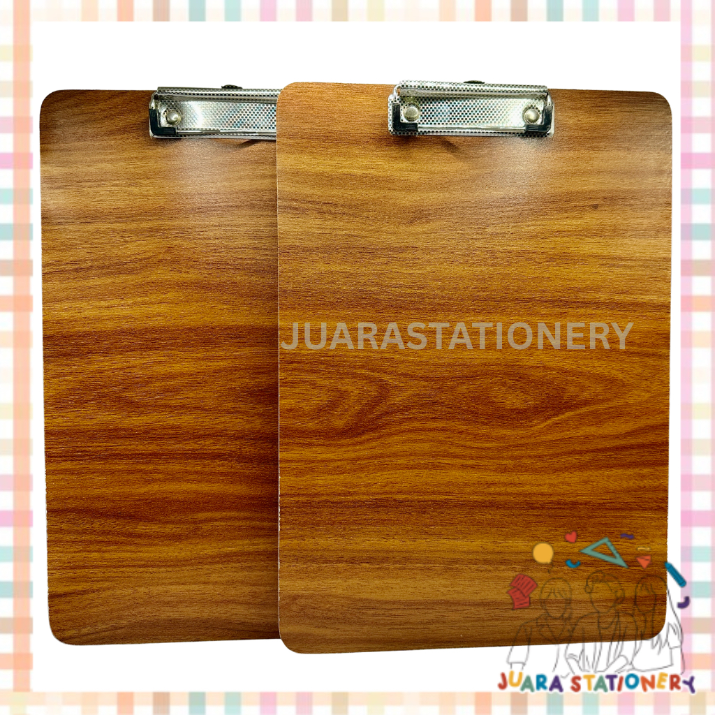 

(1254) JUARASTATIONERY Clipboard Kayu V-tec / Papan Dada Kayu Papan Jalan Kayu