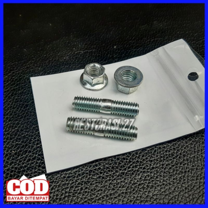 Baut Mur Knalpot F1zr Rx king Mio Fino Non original Baut Leher Knalpot yamaha F1zr Rx king Mio Fino 