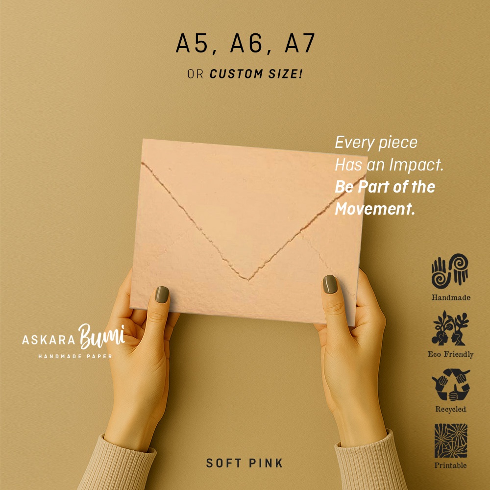 

Amplop Envelope kertas Daur Ulang // Handmade // Ramah Lingkungan // Eco Friendly // Soft Pink