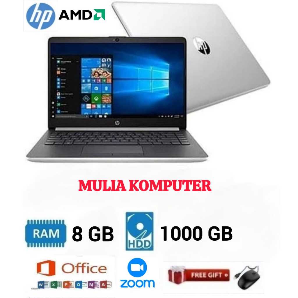 Laptop HP 14 A9 RAM 8Gb SSD 512Gb win10 free mouse