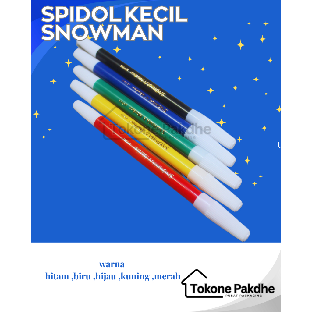 

Eceran Spidol Kecil Warna Warni Merk Snowman Permanen Murah Bagus