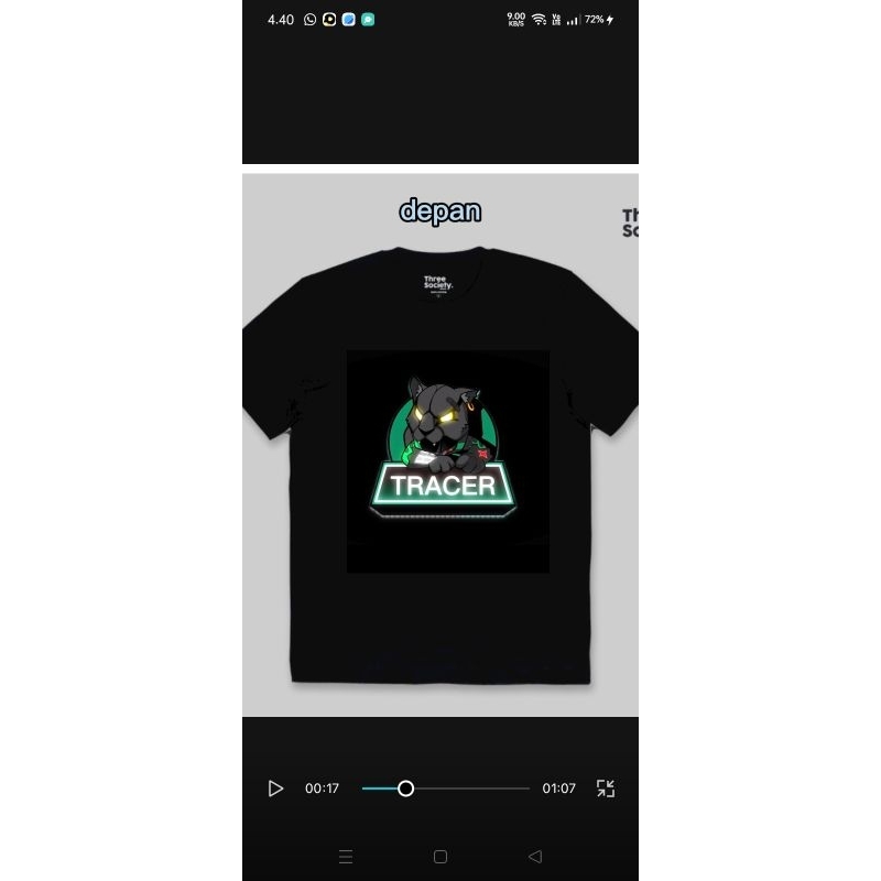 READY..!!! kaos Tracer Wang yibo ukuran L