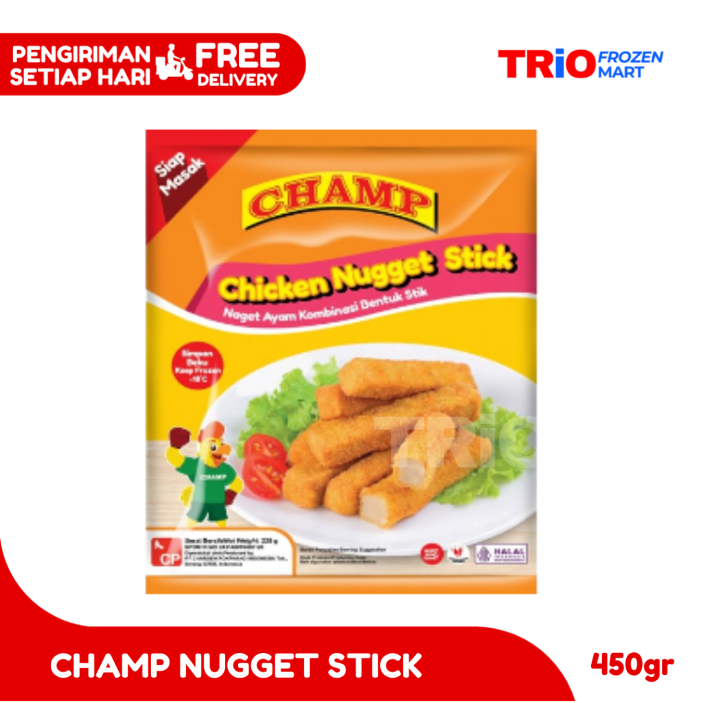 

CHAMP Chicken Nugget Stick / Nuget Ayam Stik 450gr