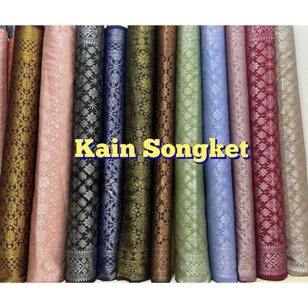 hot deals bahan songket meteran//bahan sogket meteran premium//bahan songket palembang/bahan songket