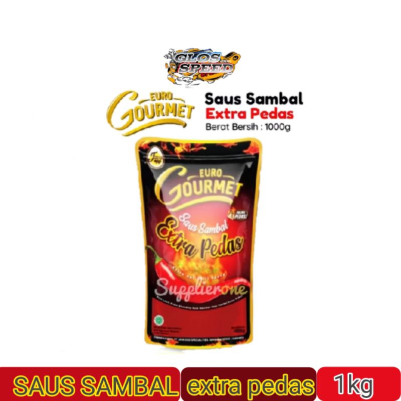 

saus sambal extra pedas 1kg/1000g Euro gourmet