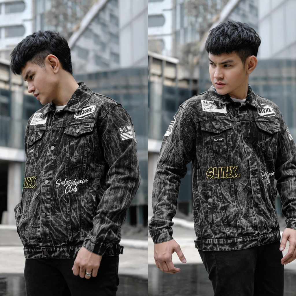 Rei Jeans - Jaket Denim Pria Distro Original SLVHX CLUB Terbaru Cowok Keren