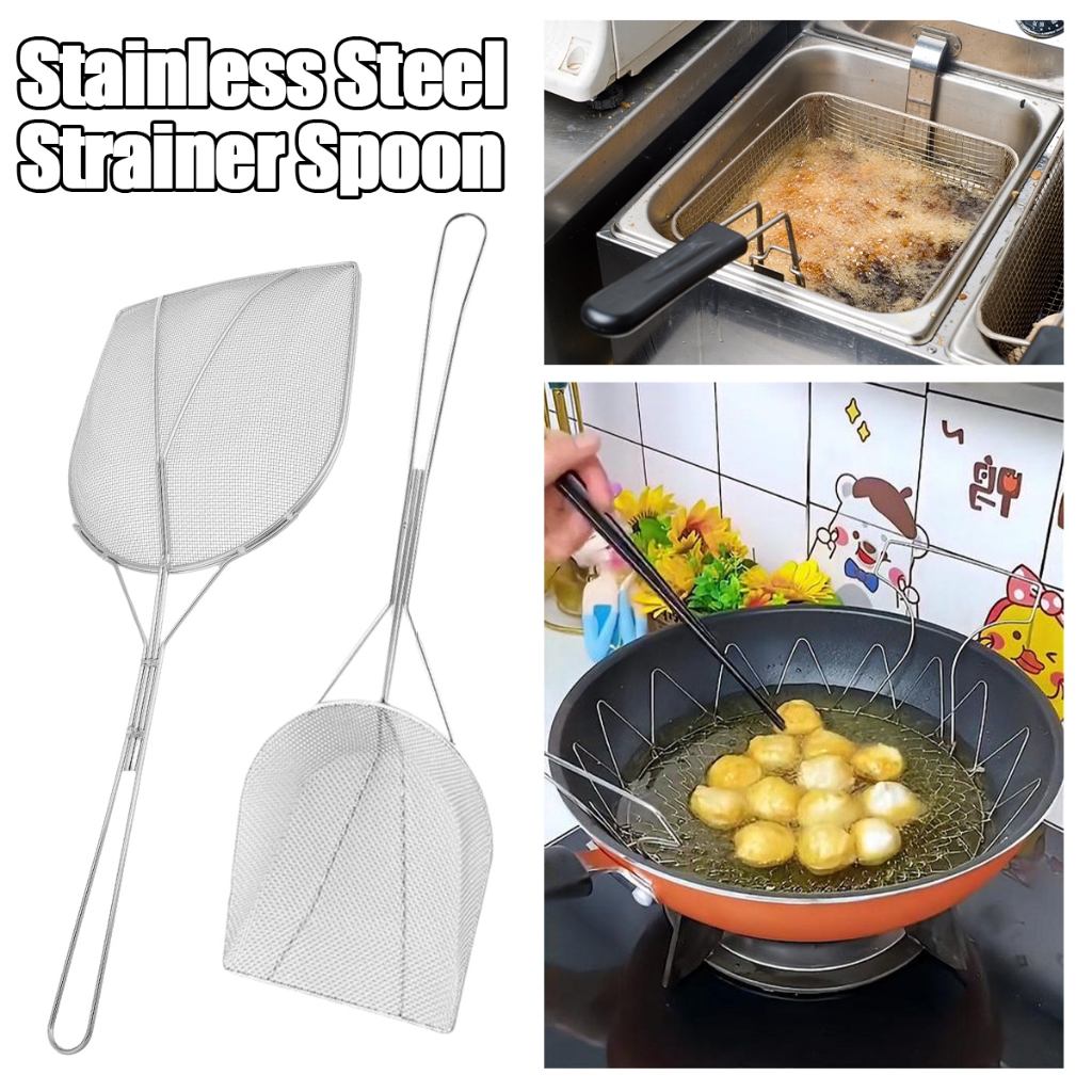 Saringan Minyak Goreng Halus Strainer Serbaguna Halus Kentang Goreng Shovel Spatula Penggorengan Sar