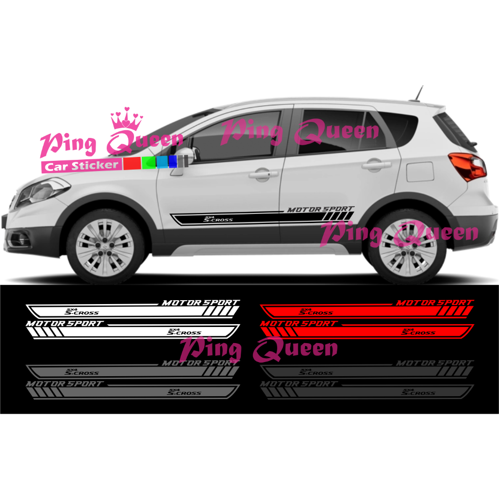 Sticker stiker mobil sx4 s cross cutting sticker mobil suzuki sx4 c cross sticker mobil terbaru
