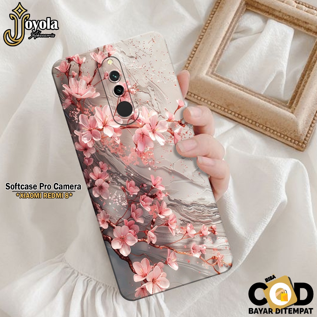 JOYOLA Case XIAOMI REDMI 8 - Fahion Case Bunga - Softcase XIAOMI REDMI 8 - Pro Camera - Casing XIAOM