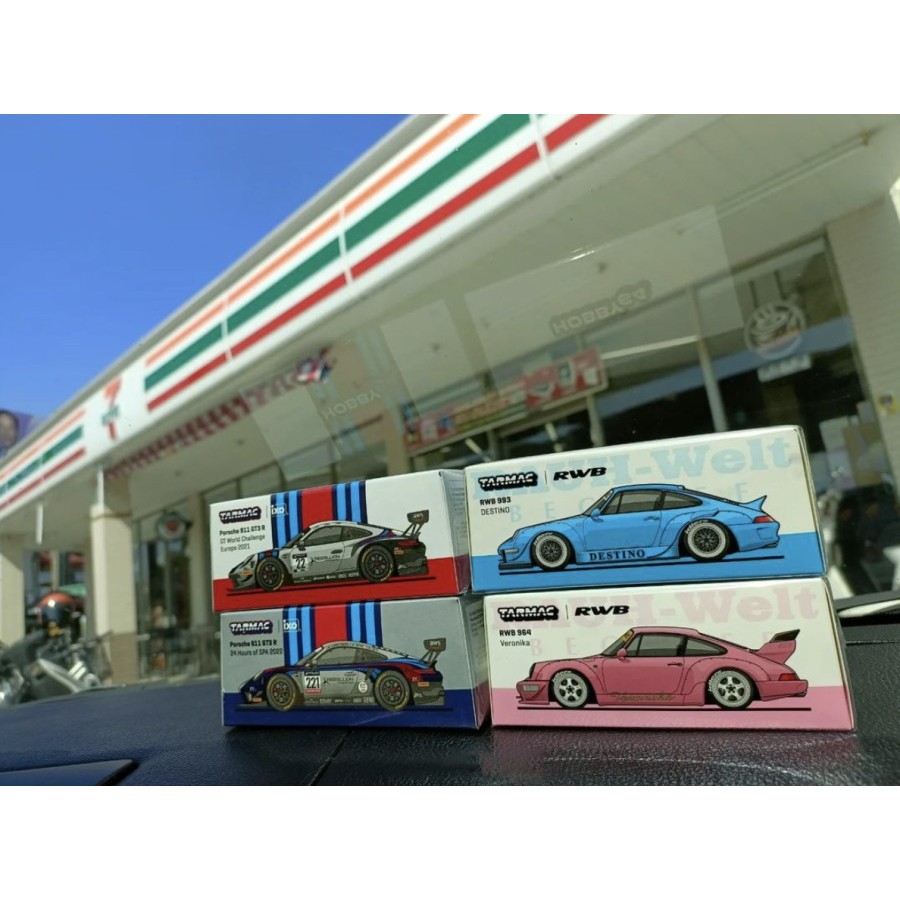Tarmac Works 1/64 Taiwan 7-11 7Eleven Limited Porsche RWB 993/964/911 GT3 R X2 4 sets