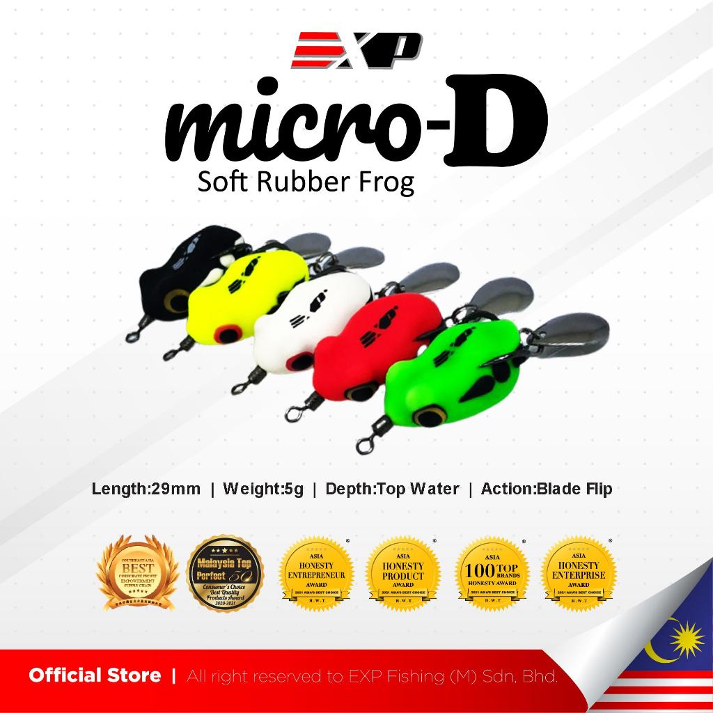 Micro D Frog Soft Frog umpan casting umpan gabus kodok tiruan umpan tiruan karet asli Thailand