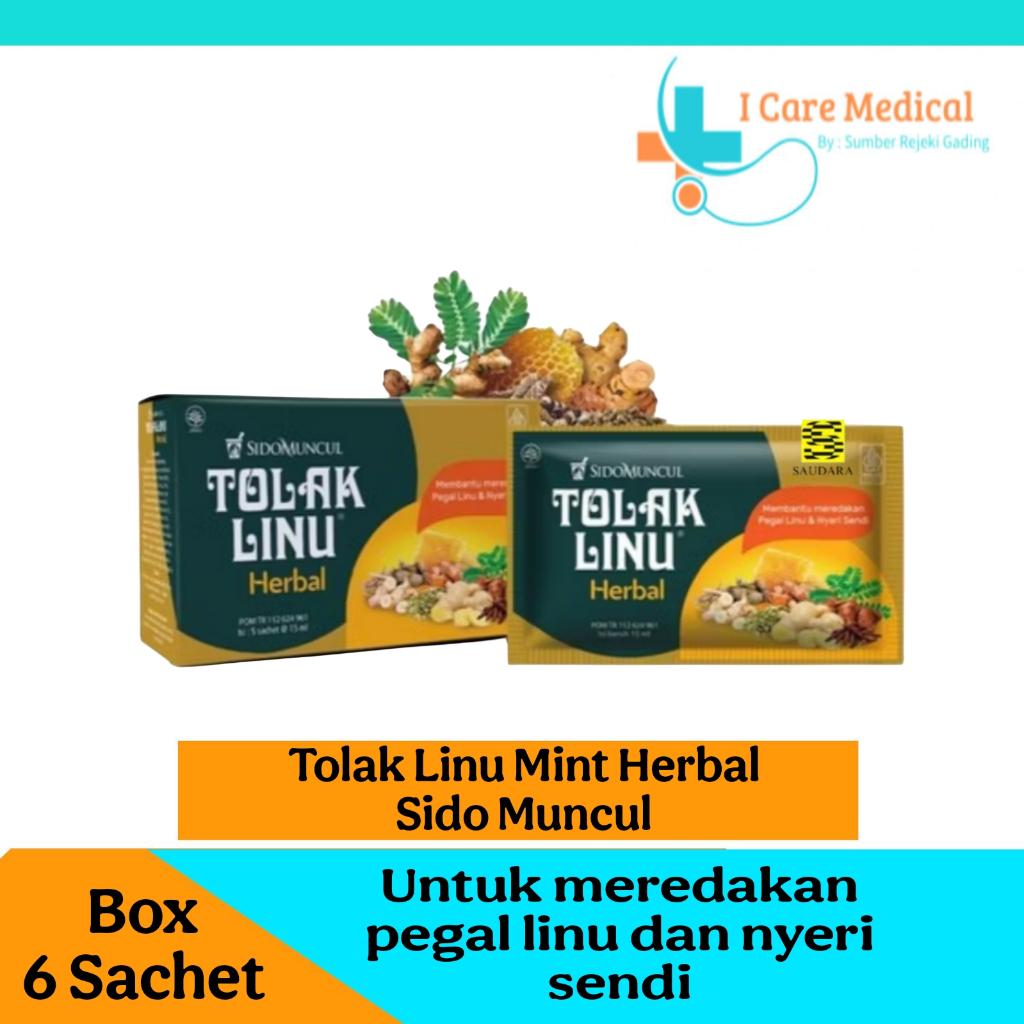 

SidoMuncul Tolak Linu Herbal Sachet 6 / Box - Meredakan pegal linu dan nyeri sendi