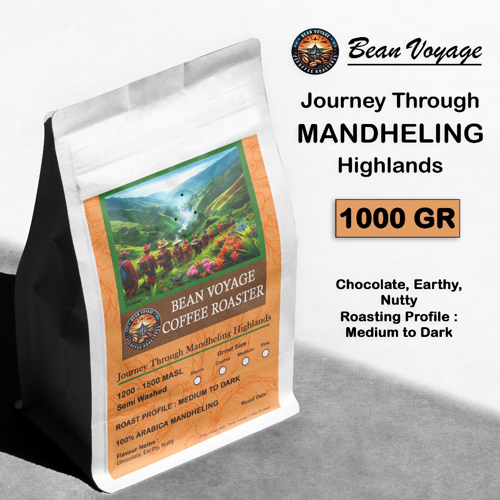 

Bean Voyage Hengsindo Kopi Arabika Mandheling Grade 1 1kg – Specialty Biji/Bubuk Fresh Roasted