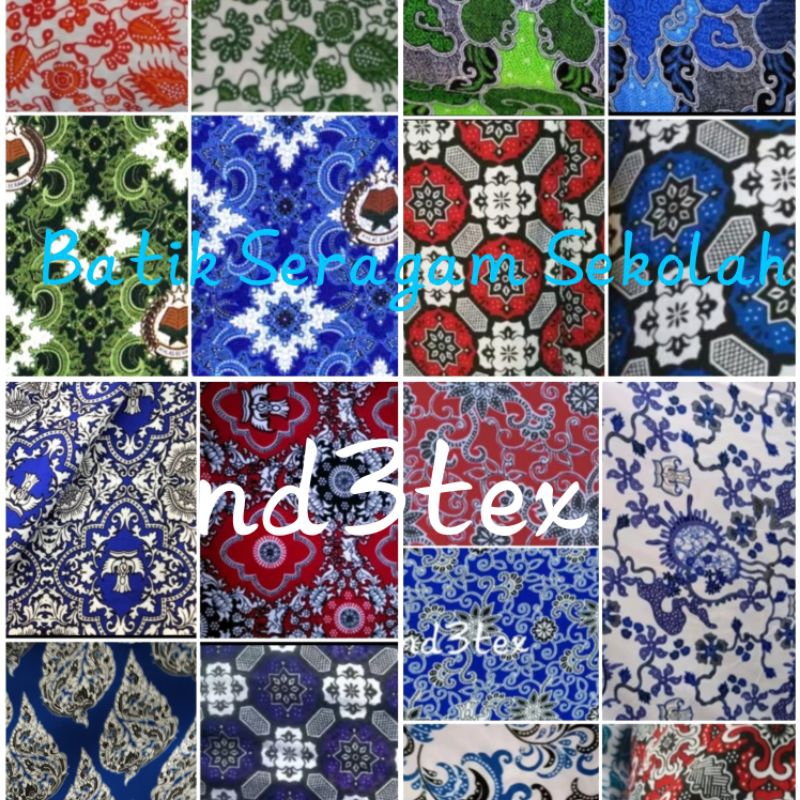Kain Batik Seragam Sekolah / Batik TW / Batik Seragam Sekolah SD SMP SMA ( roll an)