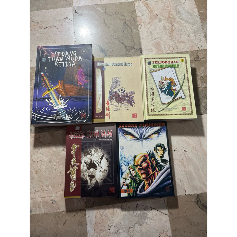 Buku Pedang Tuan Muda, Pendekar Pemetik Harpa Vol 3, Perjodohan Busur Kumala Vol 2, Anggrek Tengah M