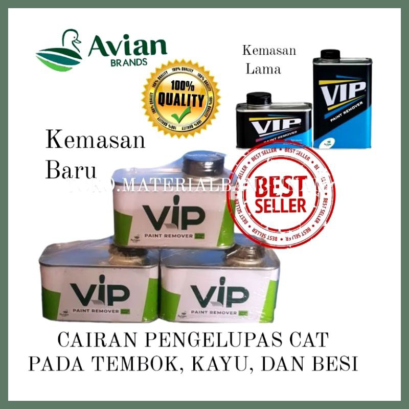 VIP PAINT REMOVER PELUNTUR CAT TEMBOK BESI KAYU 250 CC SODA API CAIR vip paint remover