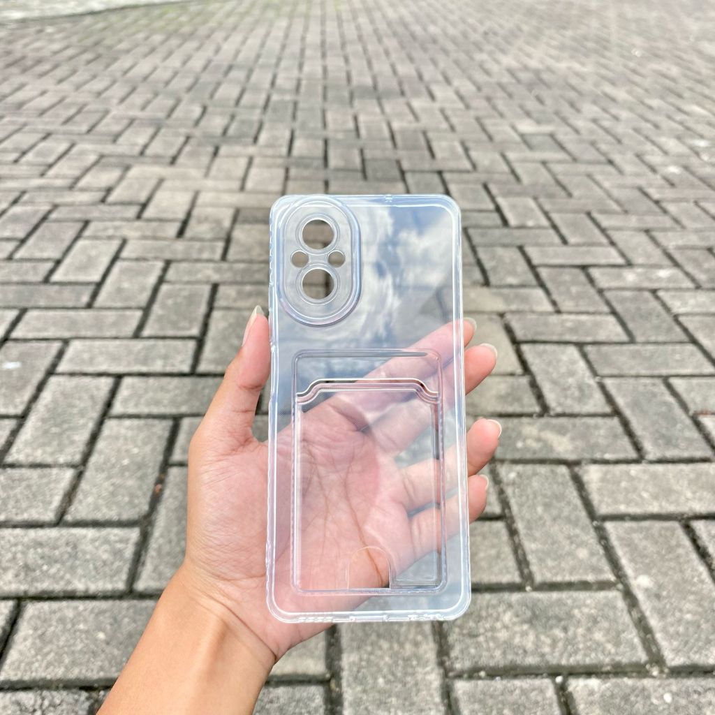 Clear Case untuk REALME C67 Transparent Card Holder Wallet Soft Case Polos