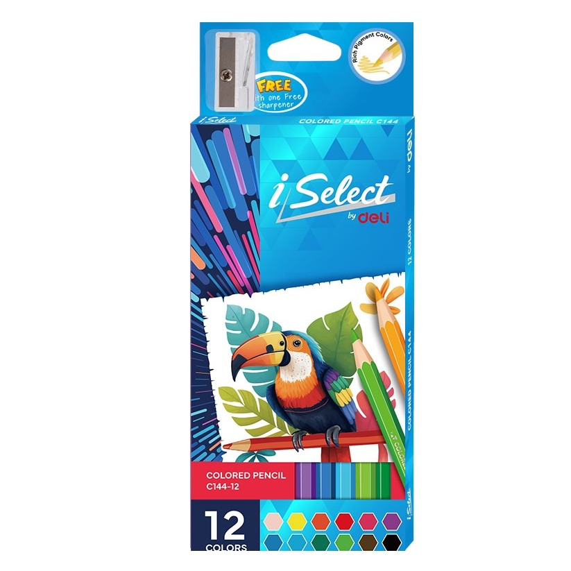 

PENSIL WARNA DELI COLOR PENCIL C-144-12 + RAUTAN SHARPENER
