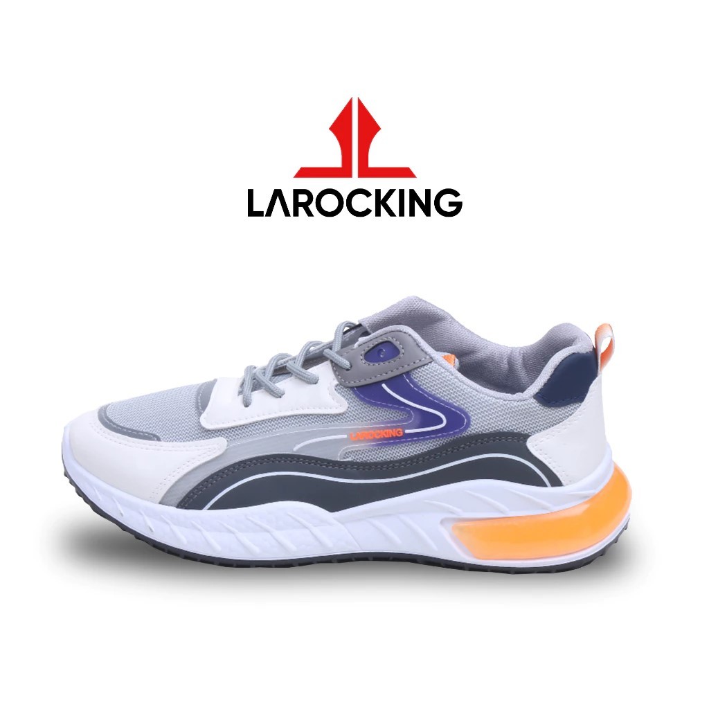 COD Promo Terbaru Larocking Glynt Abu Navy Sepatu Sneakers Pria