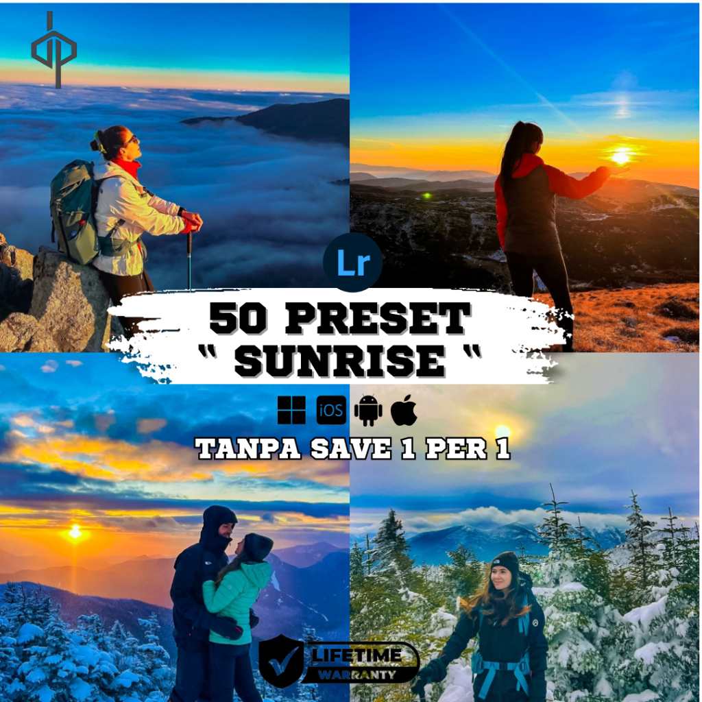 Preset Lightroom Premium Sunrise | 50+ Preset Lightroom Aesthetic Adventure