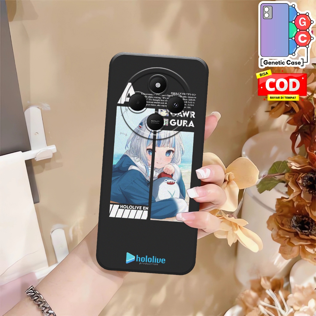 Casing Hololive Gawr Gura For Redmi 14C Softcase Ready Untuk Semua Type Hp case kesing murah terbaru