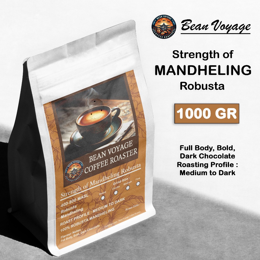

Bean Voyage Hengsindo Kopi Robusta Mandheling Sumatera 1kg – Bubuk/Biji Bold Fresh Roasted Coffee