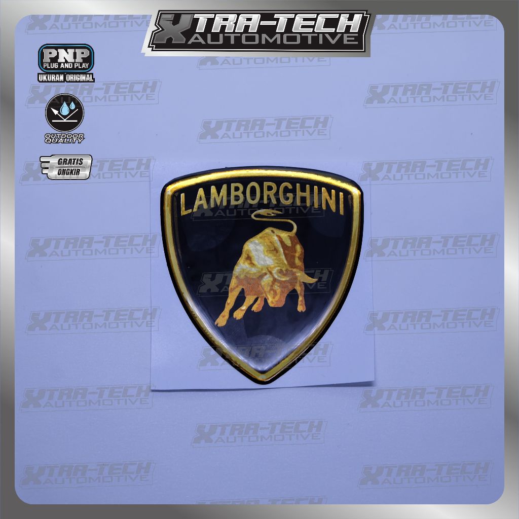 Emblem logo lamborghini / emblem timbul lamborghini / sticker lamborghini / stiker logo lamborghini 