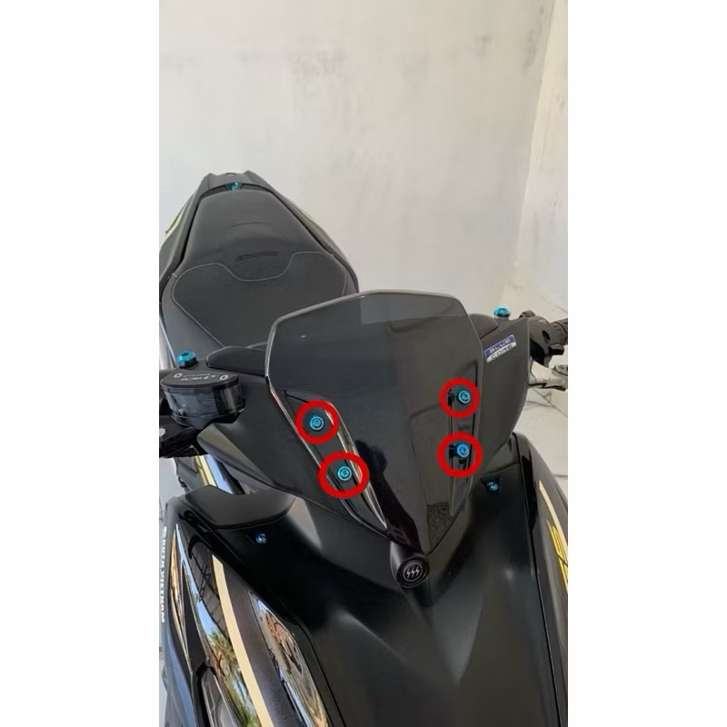 baut visor aerox titanium harga 4 baut